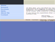 Tablet Screenshot of coreyteblum.com